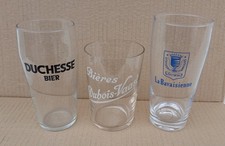 3 VERRE BIERE ANCIEN BRASSERIE DUCHESSE BIER DUBOIS VAAST LA BAVAISIENNE BAVAY