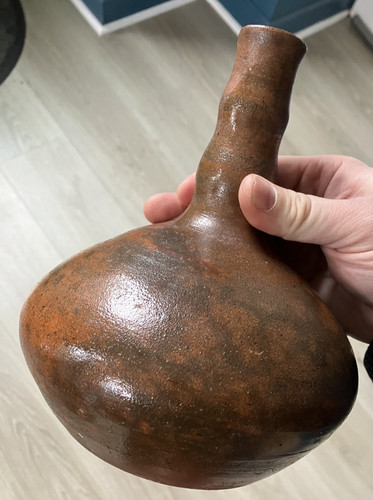 Vase grés xxème signé - xxème,