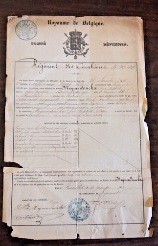 Bruxelles 1855 congé - 1855,