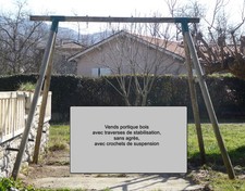 Portique balançoire bois sans