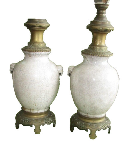 Paire pied lampe ancien - paire,