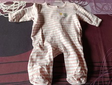 Pyjama crème rayé rose