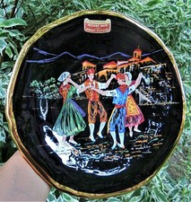 Grande assiette murale céramique ROIS de MAJORQUE décor basque signé Tess DN2230