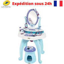 Reine des Neiges Coiffeuse 2 en 1 avec 10 Accessoires pour Enfants dès 3 Ans