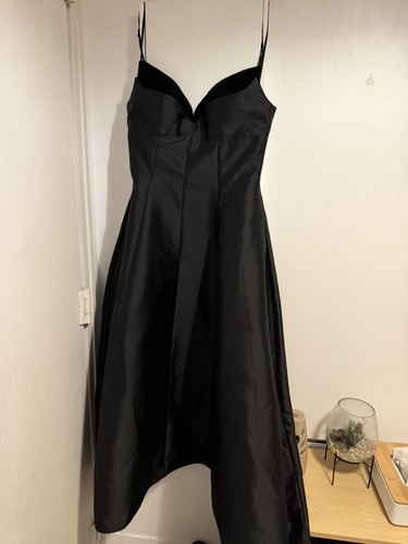 Robe longue noire - , satinée