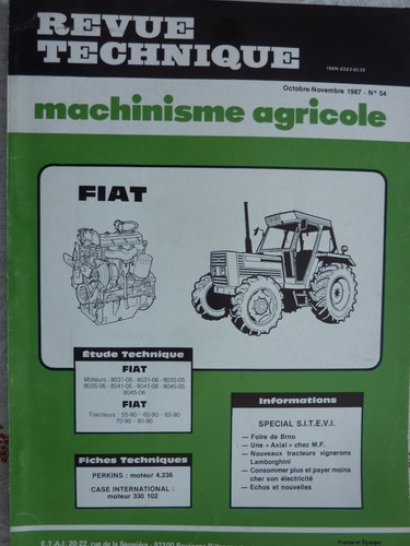Revue technique tracteur - technique,