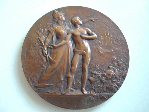 Médaille bronze 68mm tir - bronze,