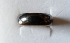 Bague alliance anneau acier noir métal taille 58/60 unisexe