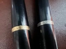 Stylo BIC À Bille Noir Avec Anneau Doré Et Chromé Bureau Vintage B