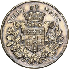 France, Médaille, Concours de Manoeuvre de Pompes à Incendie, Le Mans, 1892