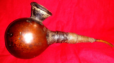 ANCIENNE PIPE DU MONDE Grande Pipe AFRICAINE  Calebasse et Terre cuite  N°769/6