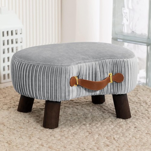 Small curved foot stool with - curved,