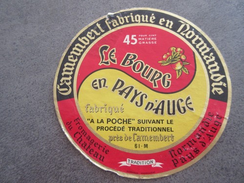 Etiquette vintage camembert