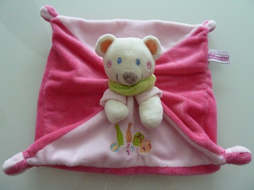 Doudou plat pommette ours - plat,