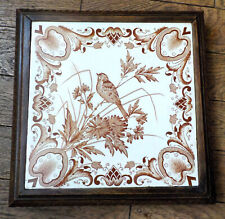 Dessous de plat décor oiseau faïence de Choisy-le-Roi, Sarreguemines,Gien...