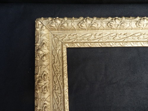 Ancien cadre bois décor - ancien, en