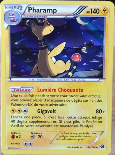 Carte pokémon 114 pharamp - pokémon, 40/114