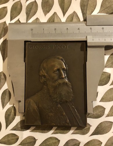 Médaille plaque bronze - en,