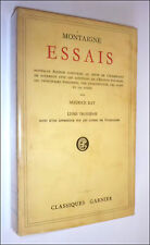 Essais - MONTAIGNE -livre troisième, classiques Garnier 1952