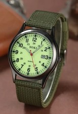 ?? Montre vert/kaki armée commando militaire sport fluorescent et dateur ??