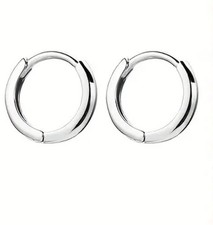 Boucles d'oreilles créoles argent 925 anneaux 11 mm