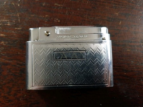 Briquet ancien gaz silver - a,