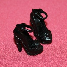 Paire de chaussures à talon noires pour poupée Barbie Mattel