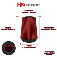 Filtre À Air Sec De Performance D'Inlet Universel 6,00" L x 8,50" L x 7,00" W