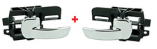 LOT DE 2 POIGNEE DE PORTE INTERIEUR G+D pour NISSAN QASHQAI (2007- ) CHROME