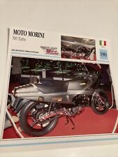 Moto Morini prototype 500 turbo carte moto de collection Atlas Italie