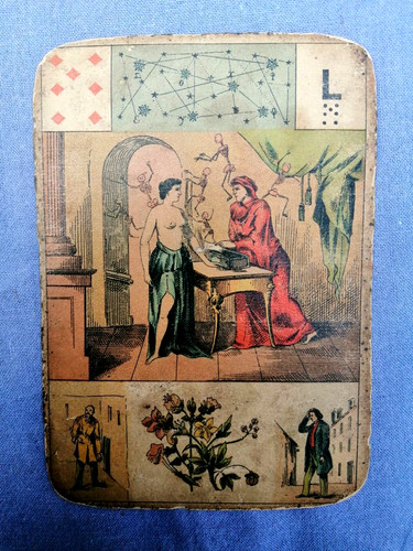 Ancienne carte tarot - ancienne, de