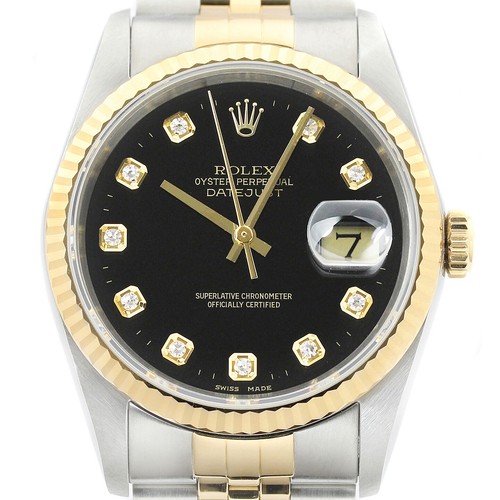 Rolex datejust 18k jaune - rolex, &