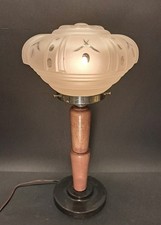 Art Déco - Lampe en bois