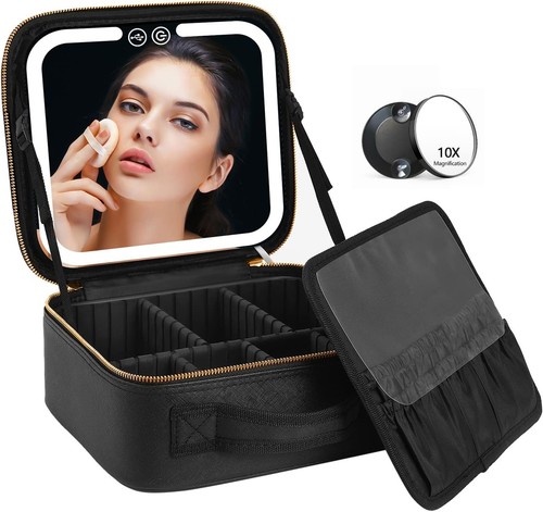 Travel makeup bag with led - bag,