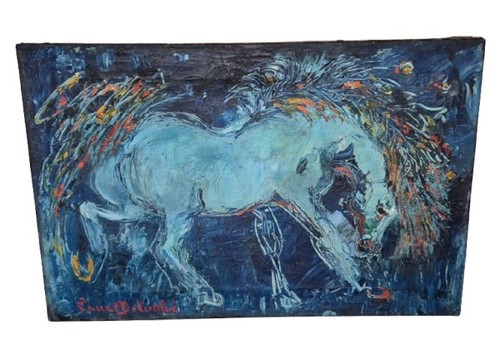Tableau ancien huile - sur, toile