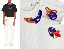 DIOR HOMME X KENNY SCHARF DEADSTOCK Jeans Limited Hypnotic Pants Pantalon De