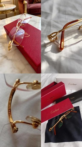 Cartier ct0045o dorées quasi - cartier,