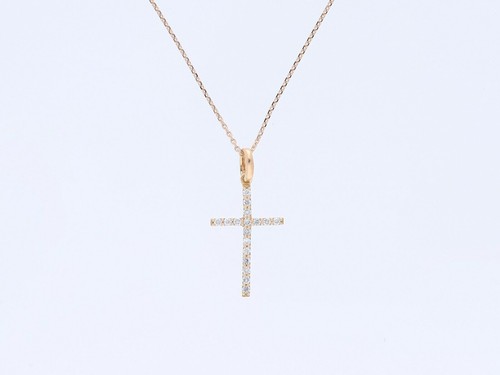 Collier chaîne croix avec - , 17