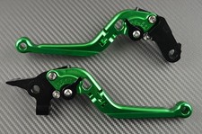 Leviers ajustable repliable CNC vert Kawasaki ER6N ER6-N ER6 N 650 2009-2010