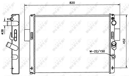 Radiateur eau ailettes - radiateur,