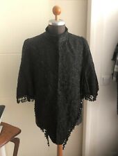 Capeline Napoléon 3 ornée de Perles de Jais Vêtement ancien Cape Veste XIX 19eme