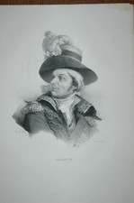 Portrait. Buste. Lithographie De Grevedon. Charette De La Conterie, Francoi