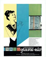 publicité Advertising 0921 1962  revetement Glasal-Elo  fibrociment Poissy