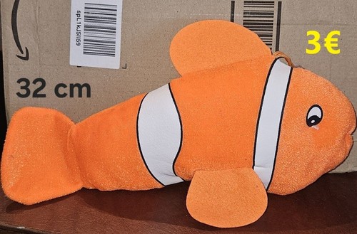 Peluche poisson clown orange - poisson,