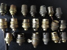 Lot de  douilles B22 laiton vintage