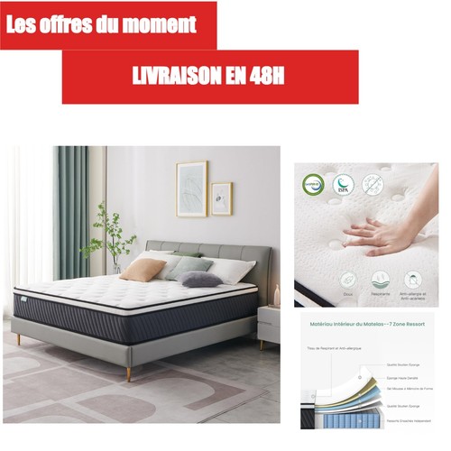 Matelas 140x190 hybride - matelas,