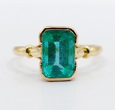 Bague solitaire style art deco