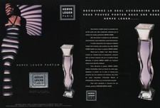 Publicité papier Parfum. Perfume ad. HERVE LEGER 1999 recto verso liquatouch