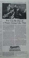 1928 buescher true tone band orchestra instruments saxophone trombone piano ad