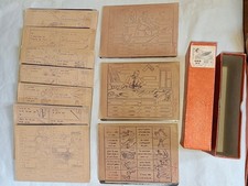 Boite de 10 tampons anciens encreurs scolaires caoutchouc métal, éditions M.D.I.